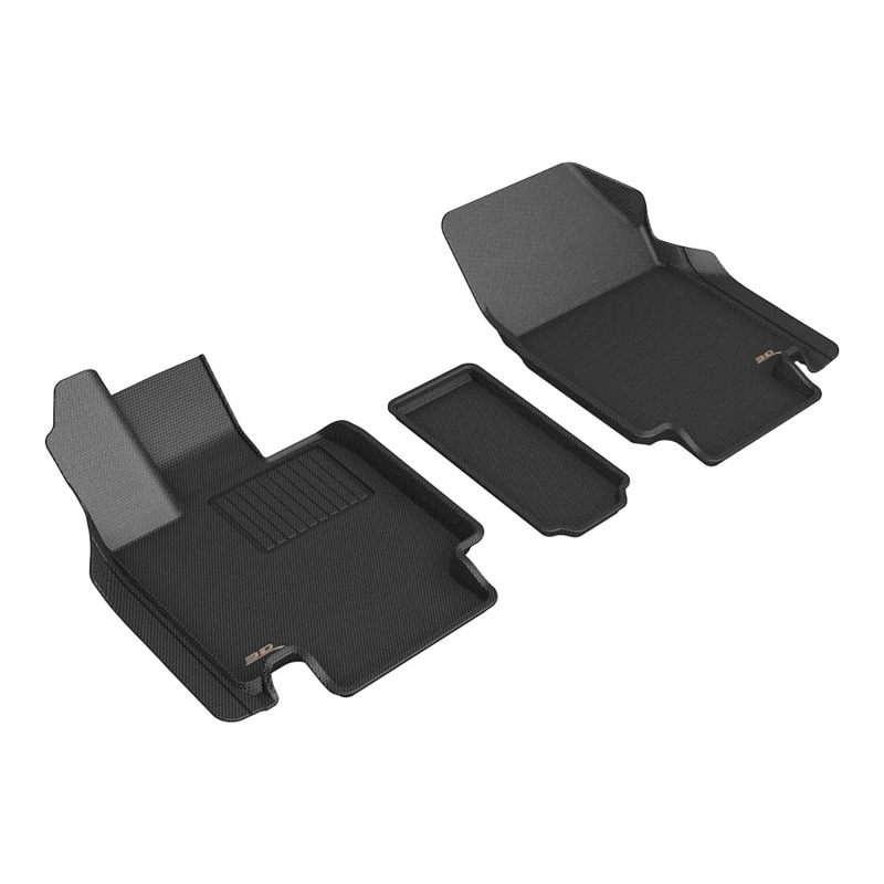 Tesla Cybertruck Floor Mats - Front - 3D MAXpider - Kagu - Black - `24-`27